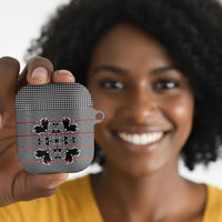 Charcoal Black Hearts Crown Traditional Geometry AirPods Case Seanamarena Basotho Blanket Inspired