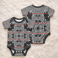 Charcoal Black Hearts Crown Traditional Geometry Baby Onesie Seanamarena Basotho Blanket Inspired