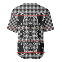 Charcoal Black Hearts Crown Traditional Geometry Baseball Jersey Seanamarena Basotho Blanket Inspired