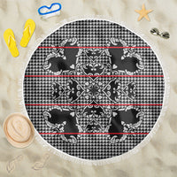 Charcoal Black Hearts Crown Traditional Geometry Beach Blanket Seanamarena Basotho Blanket Inspired
