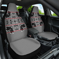 Charcoal Black Hearts Crown Traditional Geometry Car Seat Cover Seanamarena Basotho Blanket Inspired