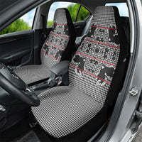 Charcoal Black Hearts Crown Traditional Geometry Car Seat Cover Seanamarena Basotho Blanket Inspired