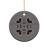 Charcoal Black Hearts Crown Traditional Geometry Ceramic Ornament Seanamarena Basotho Blanket Inspired