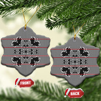 Charcoal Black Hearts Crown Traditional Geometry Ceramic Ornament Seanamarena Basotho Blanket Inspired