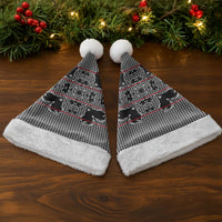 Charcoal Black Hearts Crown Traditional Geometry Christmas Santa Hat Seanamarena Basotho Blanket Inspired