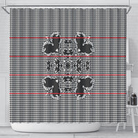 Charcoal Black Hearts Crown Traditional Geometry Shower Curtain Seanamarena Basotho Blanket Inspired