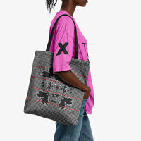 Charcoal Black Hearts Crown Traditional Geometry Tote Bag Seanamarena Basotho Blanket Inspired