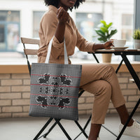 Charcoal Black Hearts Crown Traditional Geometry Tote Bag Seanamarena Basotho Blanket Inspired