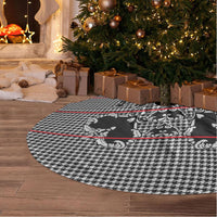 Charcoal Black Hearts Crown Traditional Geometry Tree Skirt Seanamarena Basotho Blanket Inspired