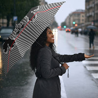 Charcoal Black Hearts Crown Traditional Geometry Umbrella Seanamarena Basotho Blanket Inspired