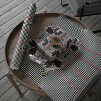 Charcoal Black Hearts Crown Traditional Geometry Wrapping Paper Seanamarena Basotho Blanket Inspired