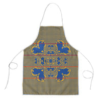 Cobalt Blue Hearts Crown Traditional Geometry Apron Seanamarena Basotho Blanket Inspired