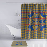 Cobalt Blue Hearts Crown Traditional Geometry Bathroom Set Seanamarena Basotho Blanket Inspired