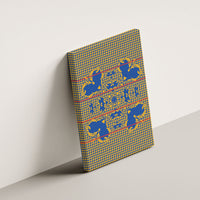 Cobalt Blue Hearts Crown Traditional Geometry Canvas Wall Art Seanamarena Basotho Blanket Inspired