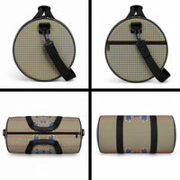 Cobalt Blue Hearts Crown Traditional Geometry Duffle Bag Seanamarena Basotho Blanket Inspired