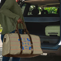 Cobalt Blue Hearts Crown Traditional Geometry Travel Bag Seanamarena Basotho Blanket Inspired