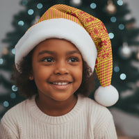 Scarlet Red Hearts Crown Traditional Geometry Christmas Santa Hat Seanamarena Basotho Blanket Inspired