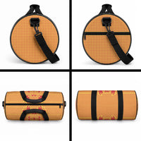 Scarlet Red Hearts Crown Traditional Geometry Duffle Bag Seanamarena Basotho Blanket Inspired