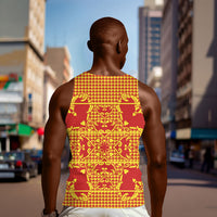 Scarlet Red Hearts Crown Traditional Geometry Men Tank Top Seanamarena Basotho Blanket Inspired