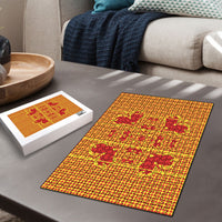Scarlet Red Hearts Crown Traditional Geometry Puzzle Seanamarena Basotho Blanket Inspired