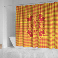 Scarlet Red Hearts Crown Traditional Geometry Shower Curtain Seanamarena Basotho Blanket Inspired