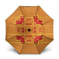 Scarlet Red Hearts Crown Traditional Geometry Umbrella Seanamarena Basotho Blanket Inspired