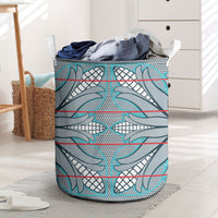 Cobalt Blue Khotso Mojalefa Poone Laundry Basket Basotho Khotso Blanket Inspired