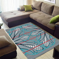Cobalt Blue Khotso Mojalefa Poone Area Rug Basotho Khotso Blanket Inspired