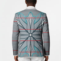 Cobalt Blue Khotso Mojalefa Poone Blazer Basotho Khotso Blanket Inspired