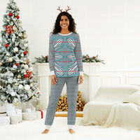Cobalt Blue Khotso Mojalefa Poone Christmas Pajama Set Basotho Khotso Blanket Inspired