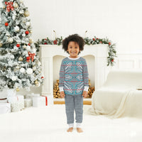 Cobalt Blue Khotso Mojalefa Poone Christmas Pajama Set Basotho Khotso Blanket Inspired