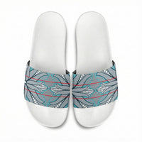 Cobalt Blue Khotso Mojalefa Poone Slide Sandals Basotho Khotso Blanket Inspired