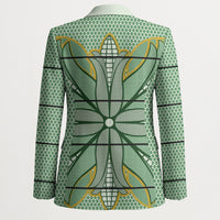 Emerald Green Khotso Mojalefa Poone Blazer Basotho Khotso Blanket Inspired