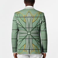Emerald Green Khotso Mojalefa Poone Blazer Basotho Khotso Blanket Inspired