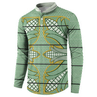 Emerald Green Khotso Mojalefa Poone Button Sweatshirt Basotho Khotso Blanket Inspired