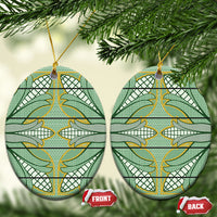 Emerald Green Khotso Mojalefa Poone Ceramic Ornament Basotho Khotso Blanket Inspired