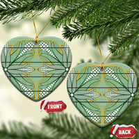 Emerald Green Khotso Mojalefa Poone Ceramic Ornament Basotho Khotso Blanket Inspired