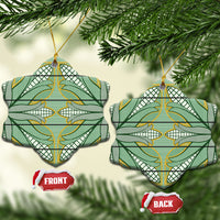 Emerald Green Khotso Mojalefa Poone Ceramic Ornament Basotho Khotso Blanket Inspired