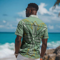 Emerald Green Khotso Mojalefa Poone Hawaiian Shirt Basotho Khotso Blanket Inspired