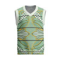 Emerald Green Khotso Mojalefa Poone Christmas Knitted V-Neck Vest Basotho Khotso Blanket Inspired