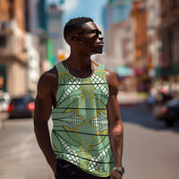 Emerald Green Khotso Mojalefa Poone Men Tank Top Basotho Khotso Blanket Inspired
