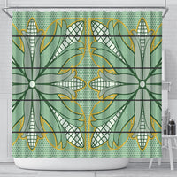 Emerald Green Khotso Mojalefa Poone Shower Curtain Basotho Khotso Blanket Inspired