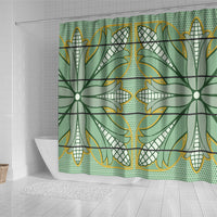 Emerald Green Khotso Mojalefa Poone Shower Curtain Basotho Khotso Blanket Inspired