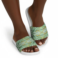 Emerald Green Khotso Mojalefa Poone Slide Sandals Basotho Khotso Blanket Inspired