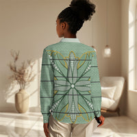Emerald Green Khotso Mojalefa Poone Women Casual Shirt Basotho Khotso Blanket Inspired