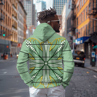 Emerald Green Khotso Mojalefa Poone Zip Hoodie Basotho Khotso Blanket Inspired