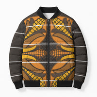 Old Gold Khotso Mojalefa Poone Bomber Puffer Jacket Basotho Khotso Blanket Inspired