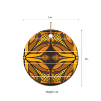 Old Gold Khotso Mojalefa Poone Ceramic Ornament Basotho Khotso Blanket Inspired