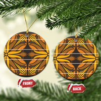 Old Gold Khotso Mojalefa Poone Ceramic Ornament Basotho Khotso Blanket Inspired