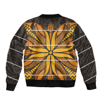 Old Gold Khotso Mojalefa Poone Sleeve Zip Bomber Jacket Basotho Khotso Blanket Inspired